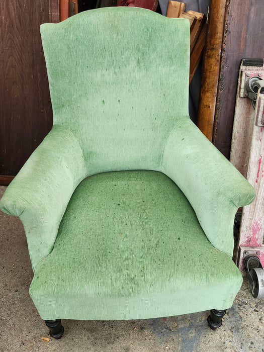 NAPOLEON III FRENCH UPHOLSTERED ARMCHAIR