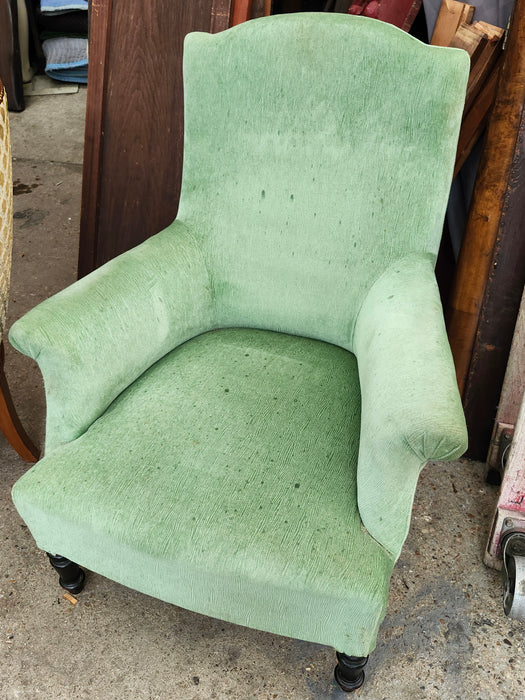 NAPOLEON III FRENCH UPHOLSTERED ARMCHAIR