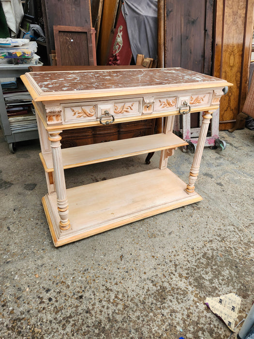 HENRI II PAINTED MARBLE TOP DESSERT SERVER