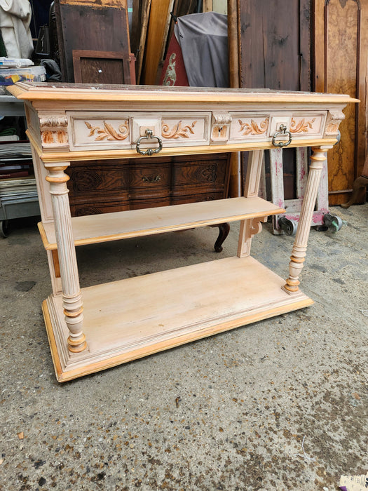 HENRI II PAINTED MARBLE TOP DESSERT SERVER