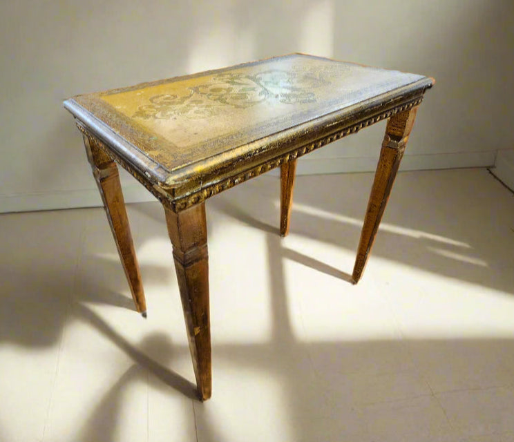 SMALL FLORENTINE GOLD RECTANGULAR  TABLE