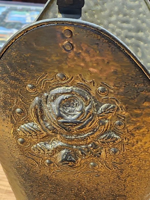 COPPER FOOTED PITCHER STYLE COAL HOD