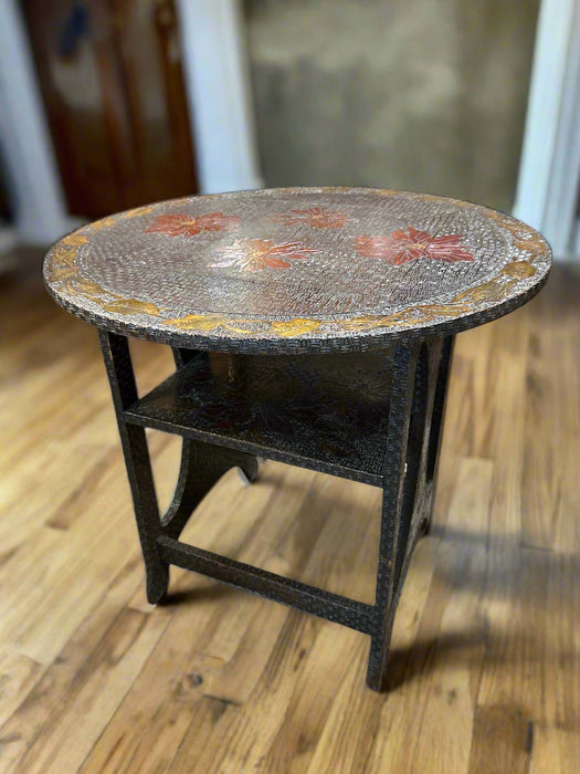 PYROGRAPHIC TABLE CHAIR