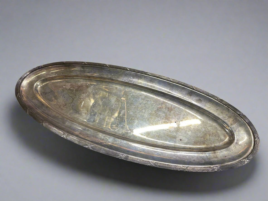 LONG NARROW BRAZIL PLATED SILVER TRAY