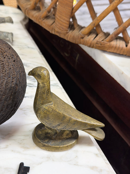 SMALL BRASS DOVE PAPERWEIGHT