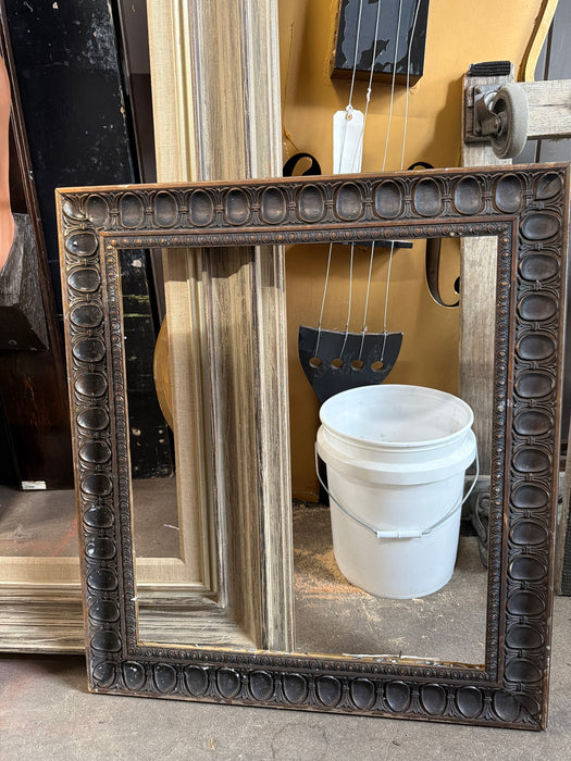 CARVED WOOD FRAME WITH CIRCLES