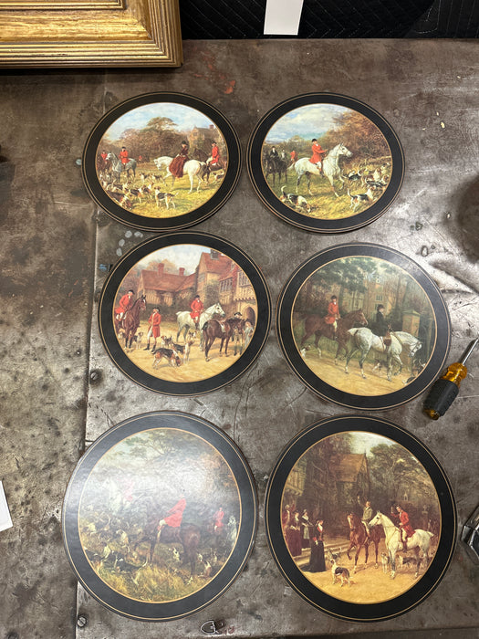 SET OF 6 HUNTS SCENE HOT PADS
