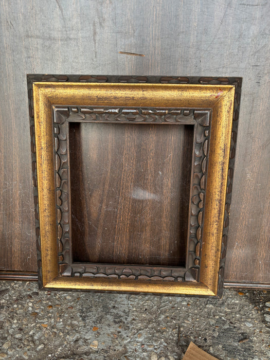 SMALL HEAVY GOLD AND BROWN FRAME