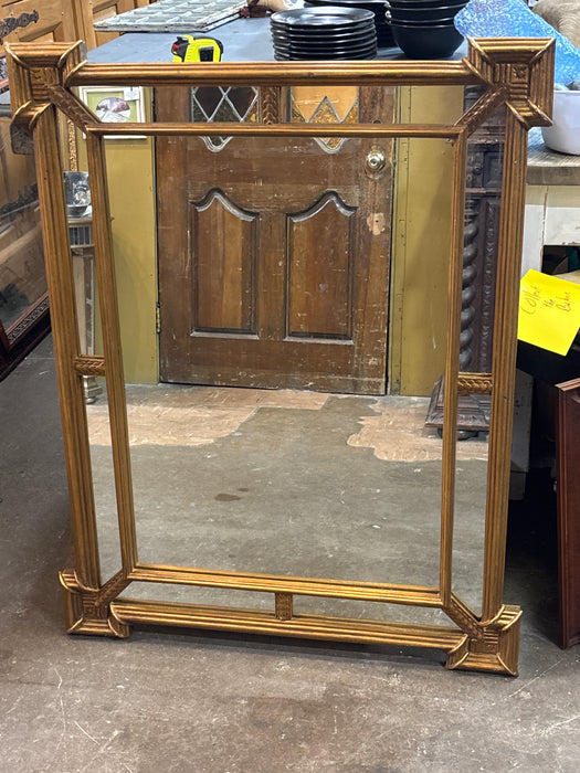 LARGE GOLD HOLLYWOOD REGENCY MIRROR