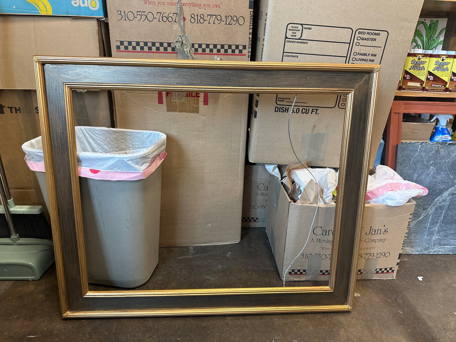 GOLD WITH WOOD GRAINED FRAME