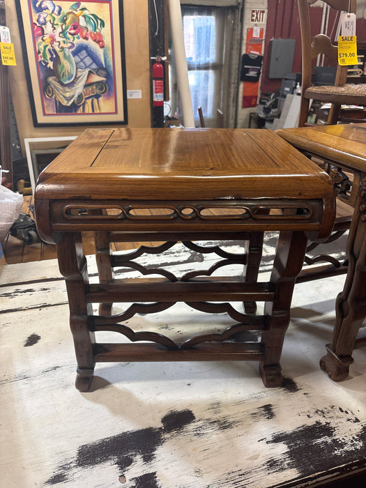 PAIR OF HARDWOOD CHINESE TABORETS