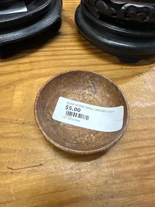SOAP STONE SMALL BROWN DISH