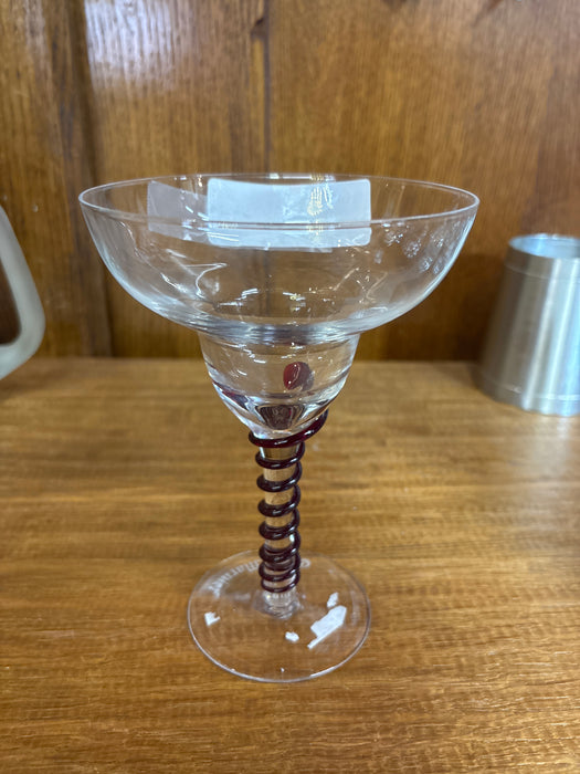 RED ART GLASS MARGARITA