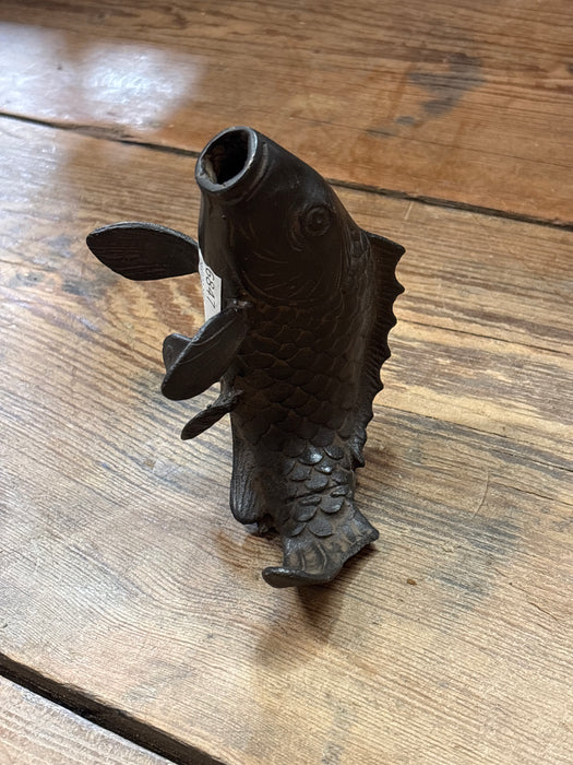 JAPANESE BRONZE KOI FISH STATUE