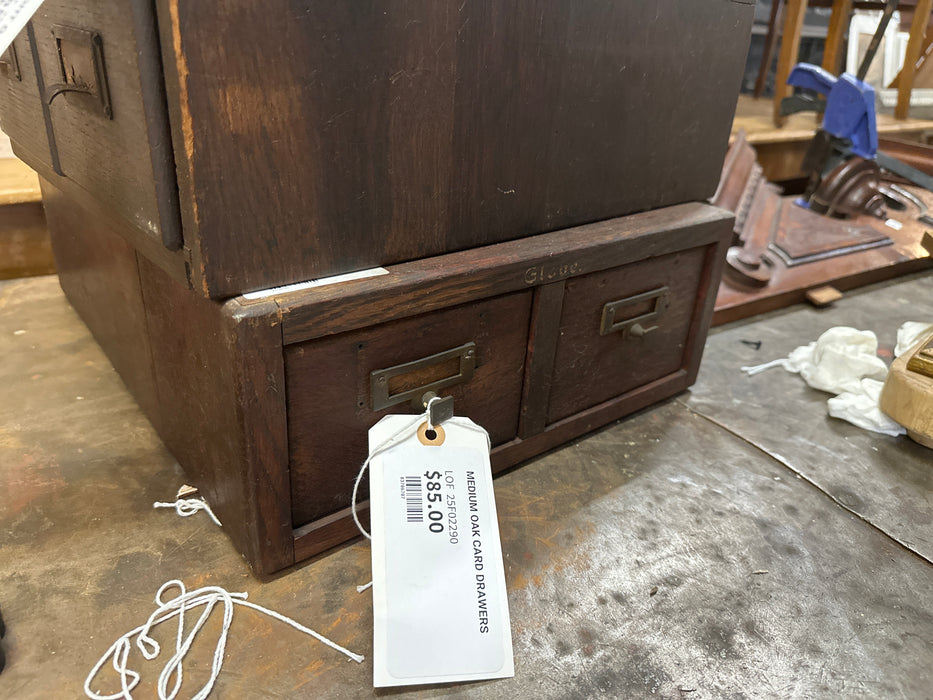 MEDIUM OAK CARD DRAWERS