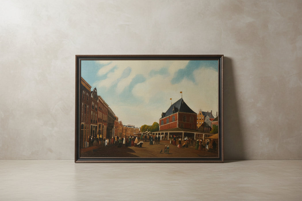 FRAMED 19TH CENTURY DUTCH OIL PAINTING OF HORSE RACES - SIGNED GILLES