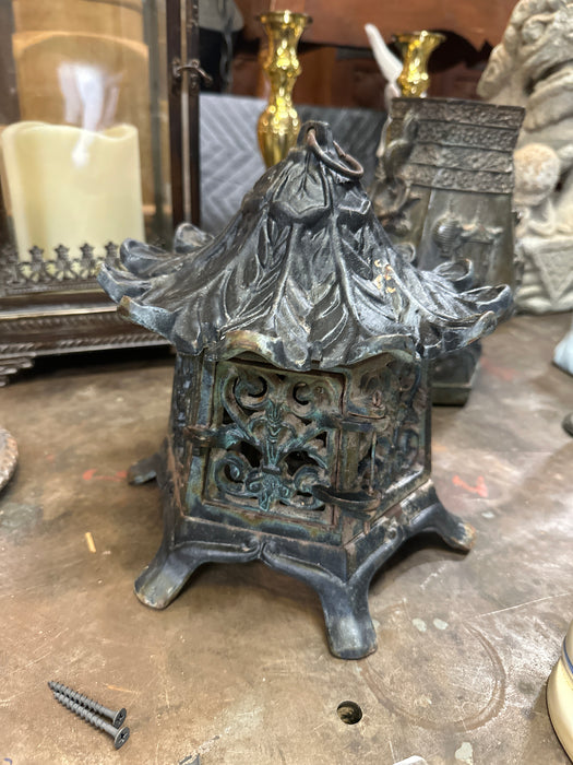 PAGODA CHINESE IRON CANDLE HOLDER