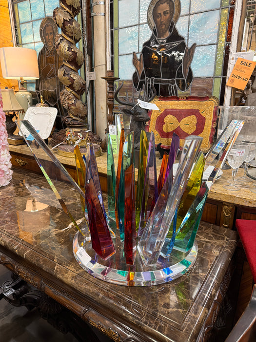 SIGNED ACRYLIC TABLE BASE