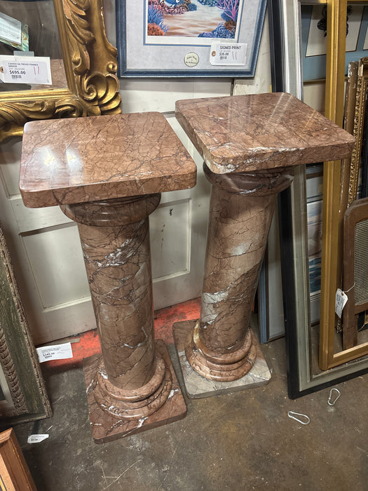 PAIR OF MARBLE PEDESTALS