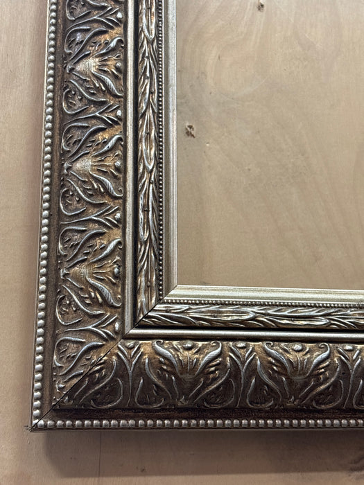 MEDIUM ORNATE SILVER GILT FRAME 16”W 20”L