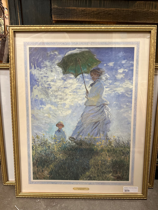 WOMAN WITH A PARASOL - MONET POSTER PRINT