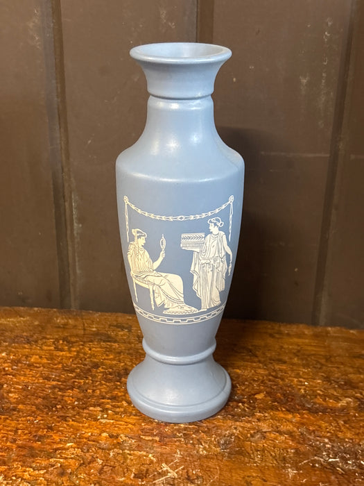 GREEK BLUE AND WHITE VASE