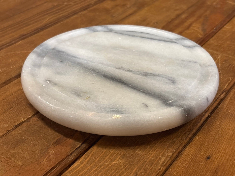 SMALL ROUND GREY MARBLE STAND