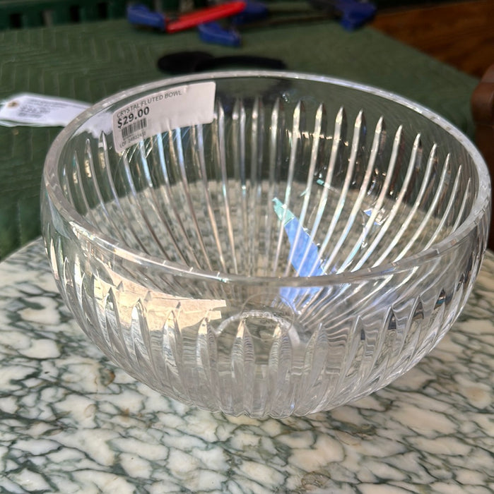 CRYSTAL FLUTED BOWL