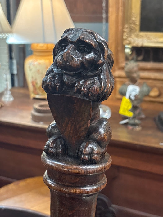 RED UPHOLSTERED LION AND EAGLE CARVED HIGH BACK THRONE CHAIR