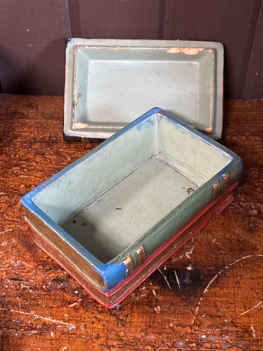 SMALL COMPOSITION HIDDEN COMPARTMENT BOOK STACK - AS FOUND