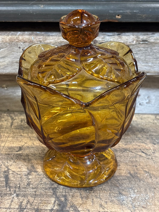 CABBAGE SHAPED CANDY DISH WITH LID