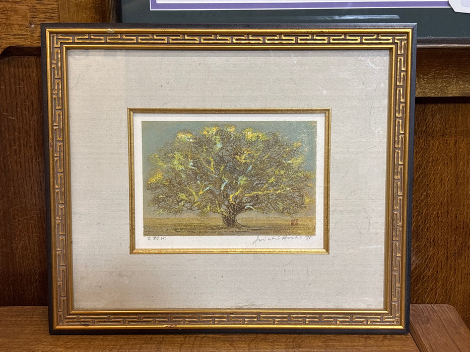 LITHOGRAPH OF GREEN TREE - SIGNED JOICHI HOSHI