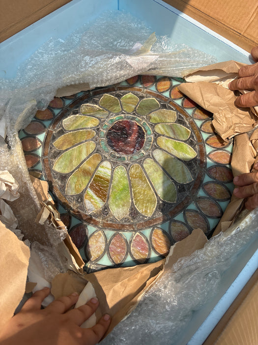 LARGE STAINED GLASS DOME