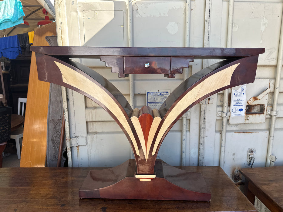 DECO BOOKMATCHED  VENEER CONSOLE