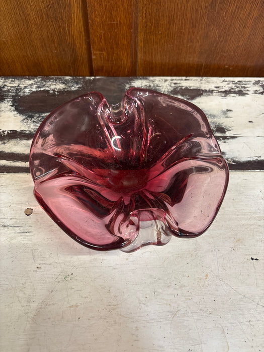 PINK MURANO ART GLASS BOWL