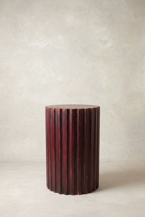 BURGUNDY NEO CLASSICAL COLUMN SECTION PEDESTAL