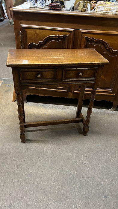 TUDOR OAK CONSOLE TABLE WITH 2 DRAWER