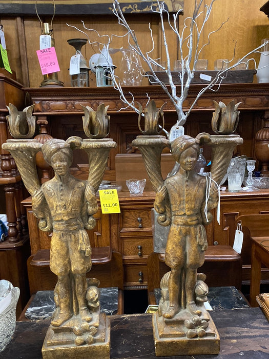 PAIR OF BLACKAMOOR CANDLEABRAS