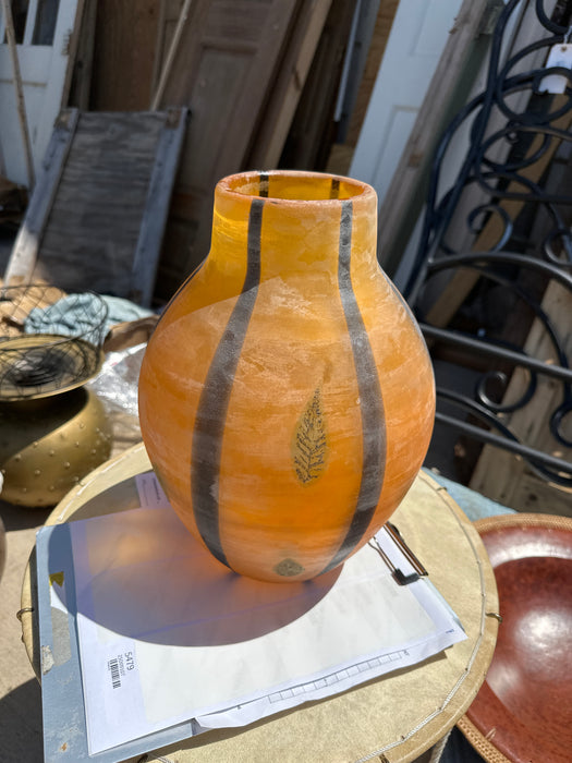 ORANGE GLASS VASE