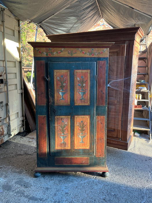 SMALL 2 DOOR PAINTED SWEDISH ARMOIRE