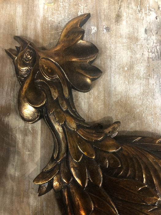 LARGE GOLD SYRACOWOOD ROOSTER