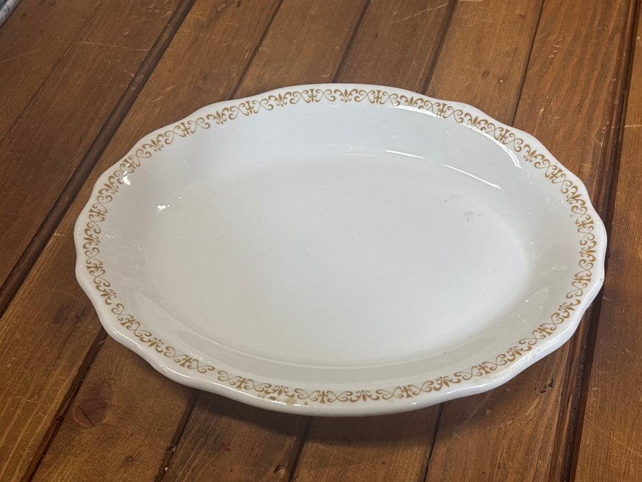 GOLD AND WHITE SHAPLEY JACKSON PLATTER