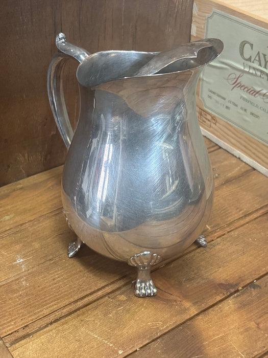 MEDIUM FOOTED SILVER PLATE WATER PITCHER