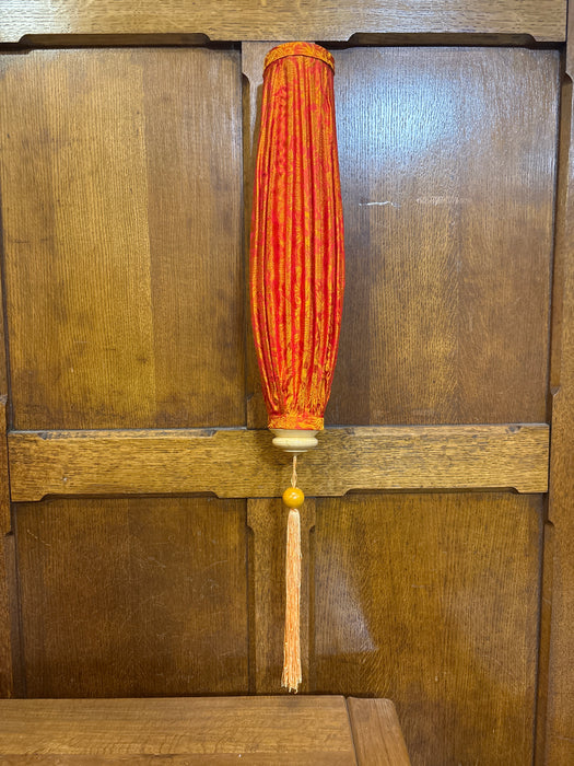 ORANGE CHINESE SHADE WITH TASSEL 1 OF 22