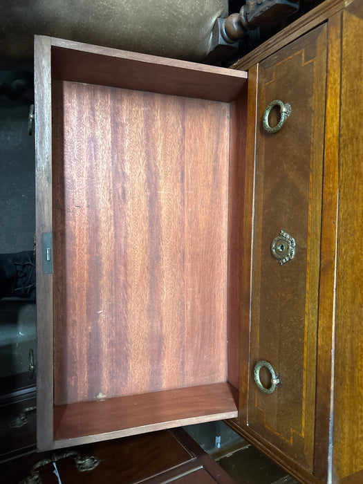 GREEN AND WHITE MARBLE TOP LOUIS XVI CABINET ON CHEST