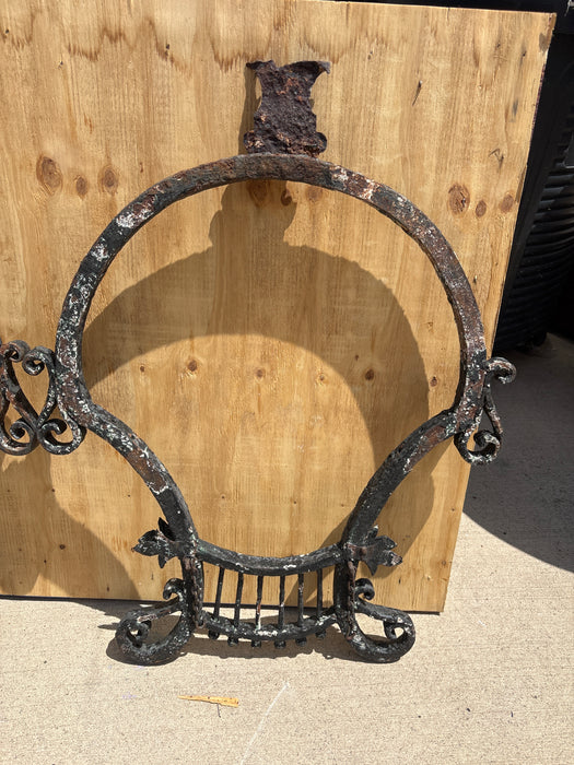 PAIR OF FRENCH LYRE FORM SIGNS