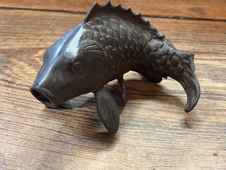 JAPANESE BRONZE KOI FISH STATUE