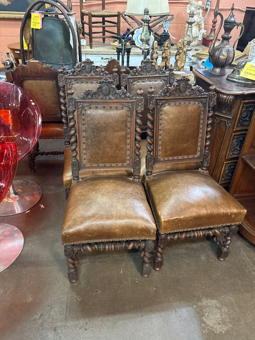 SET OF 6 PETITE BARLEY TWIST CHAIRS - AS FOUND