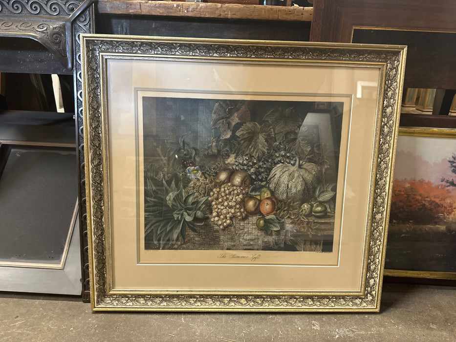 SILVER FRAMED FRUIT PRINT
