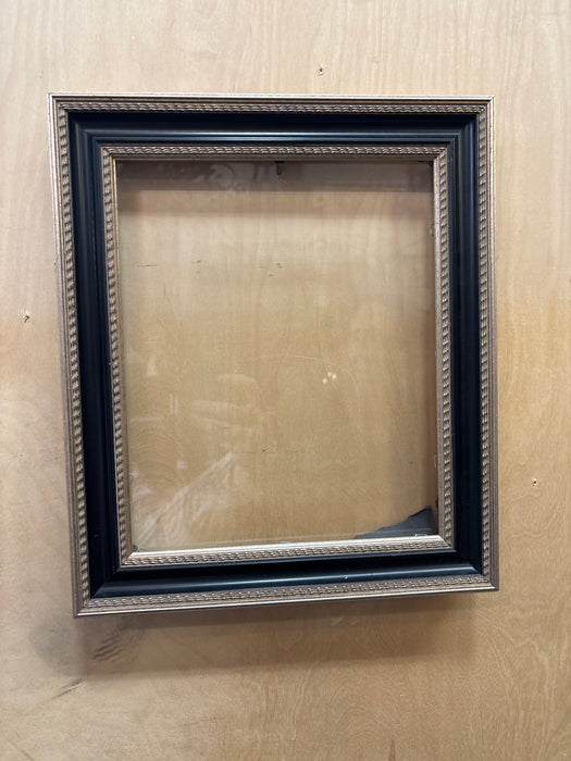 SMALL SILVER AND BLACK FRAME